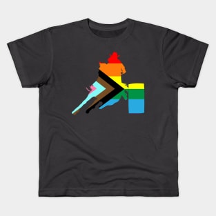 Barrel Rider 1: Queer Pride Flag Kids T-Shirt